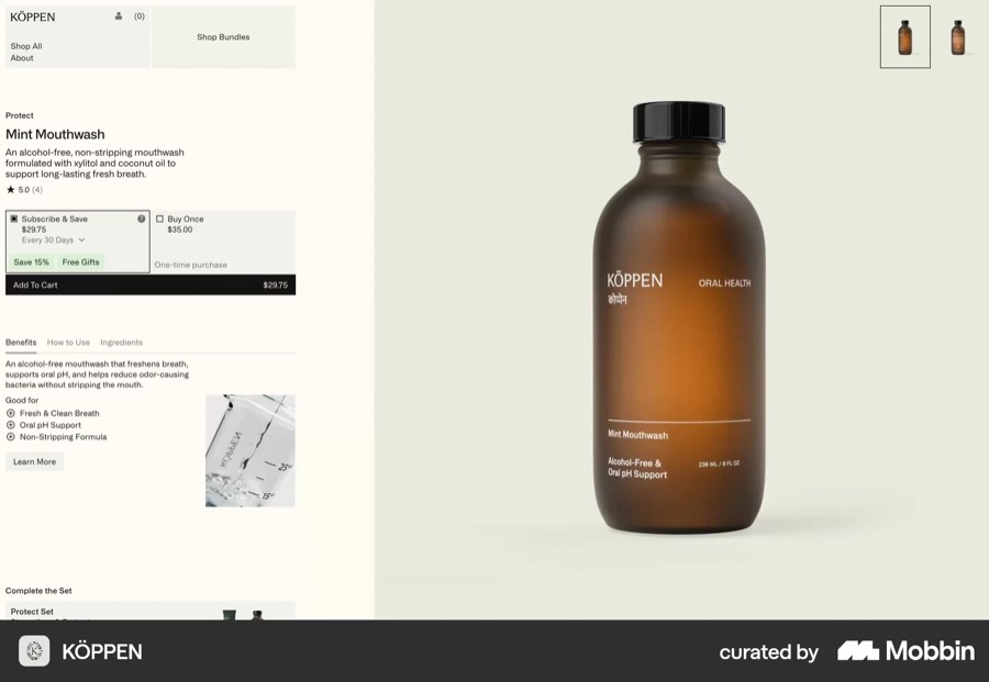 KÖPPEN product detail page