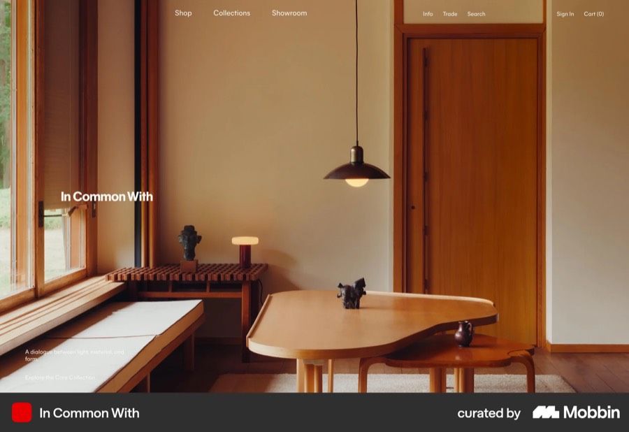In Common With full-bleed warm interior photograph