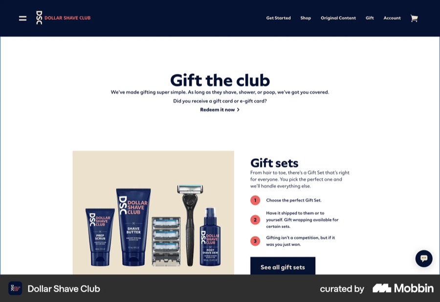 Dollar Shave Club reference