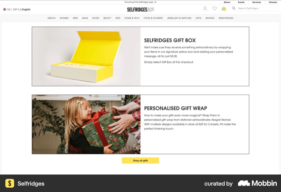 Selfridges reference